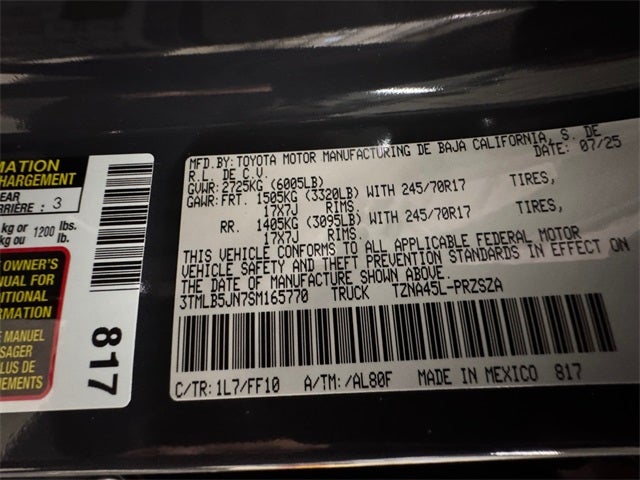 2025 Toyota Tacoma SR5