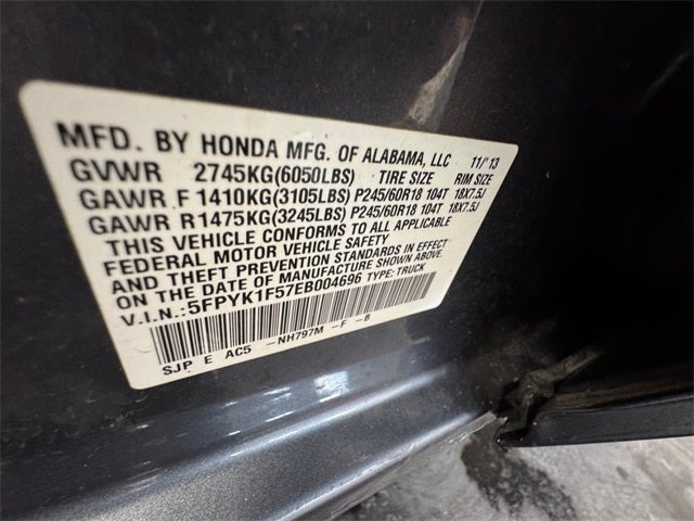 2014 Honda Ridgeline RTL