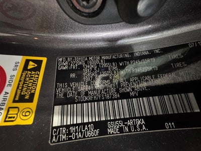 2015 Toyota Highlander Limited Platinum V6