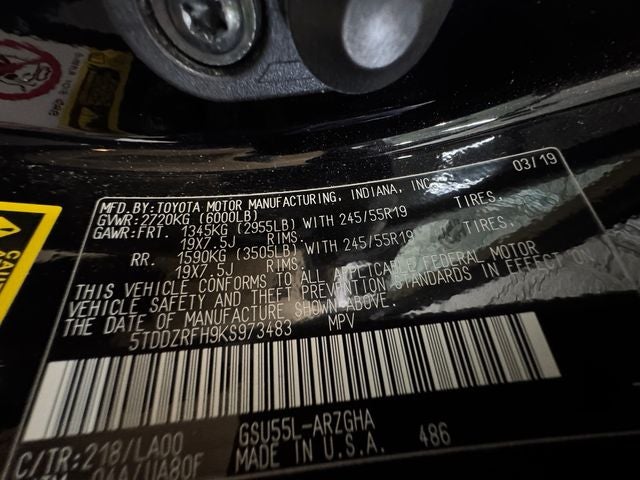 2019 Toyota Highlander Limited Platinum