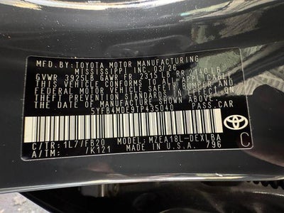 2026 Toyota Corolla LE