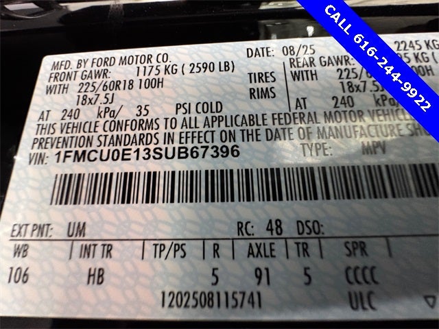 2025 Ford Escape Plug-In Hybrid Base