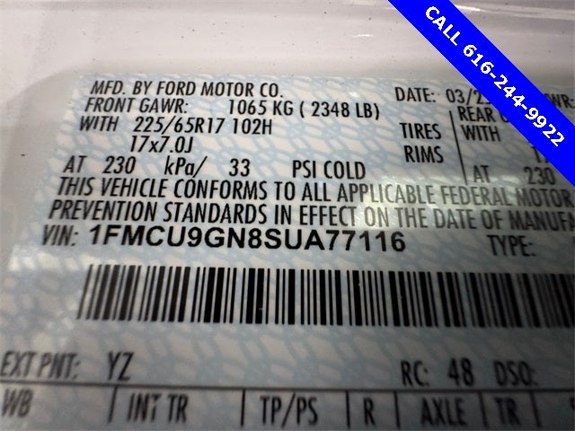 2025 Ford Escape Active 1.5 Liter EcoBoost AWD