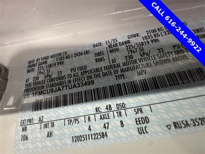 2026 Ford Escape Platinum