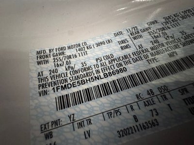 2022 Ford Bronco Base 2.3 Liter EcoBoost Automatic 4WD