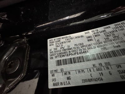 2018 Ford F-150 XLT 2.7 Liter V6 EcoBoost SuperCrew 4WD