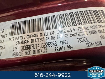 2018 RAM 1500 Big Horn 5.7 Liter V8 Hemi Crew Cab 4WD