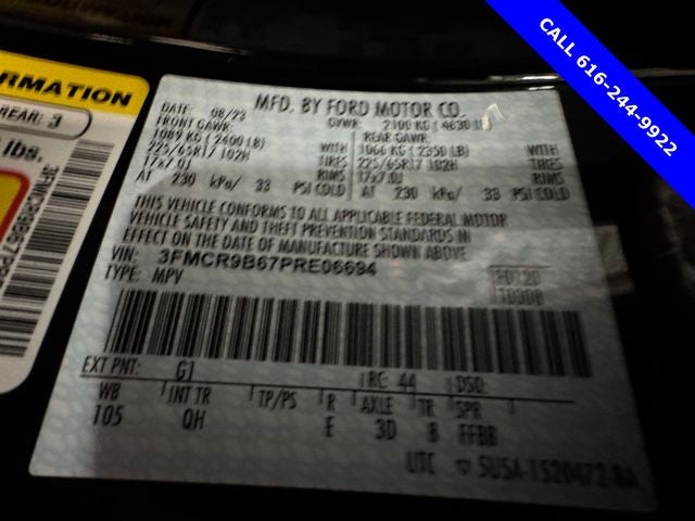 2023 Ford Bronco Sport Big Bend 1.5 Liter EcoBoost 4WD