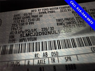 2022 Lincoln Corsair Reserve 2.0 Liter I4 AWD