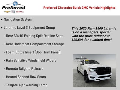 2020 RAM 1500 Laramie Crew Cab 4x2 5'7" Box