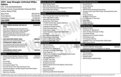 2021 Jeep Wrangler Unlimited Willys 4x4