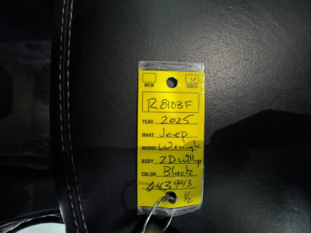2025 Jeep Wrangler Willys 2.0 Liter I4 2D Automatic 4WD