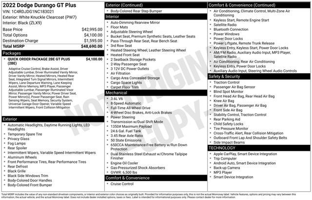 2022 Dodge Durango GT Plus AWD