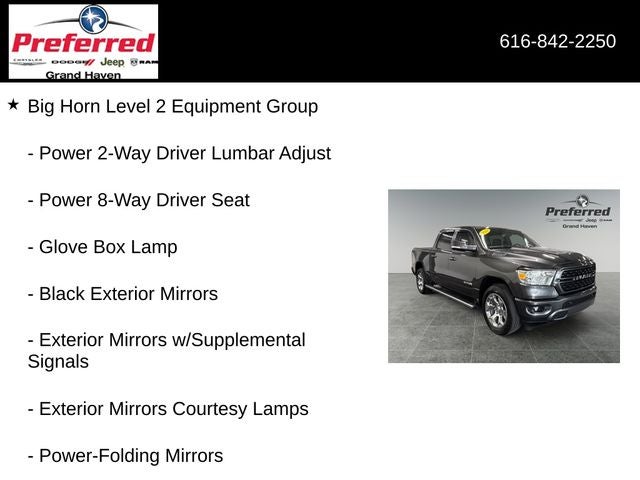 2022 RAM 1500 Big Horn Crew Cab 4x4 5'7' Box