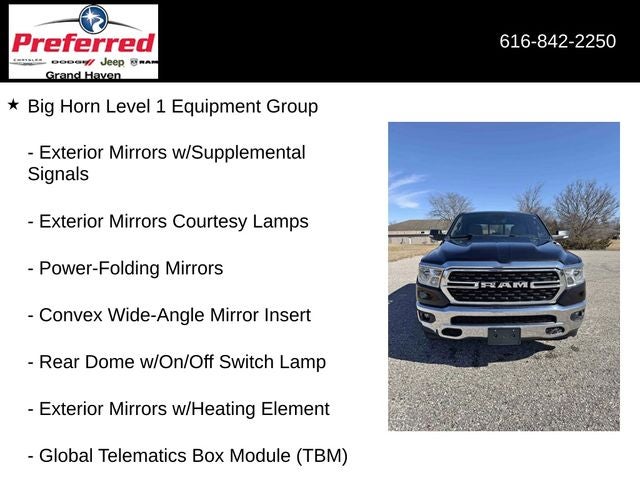 2022 RAM 1500 Big Horn/Lone Star 5.7 Liter V8 Hemi Crew Cab 4WD