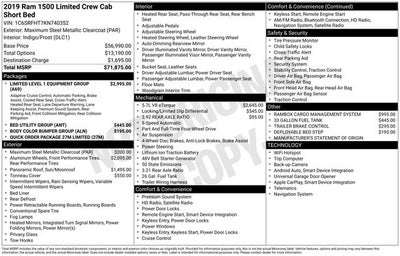 2019 RAM 1500 Limited Crew Cab 4x4 5'7' Box