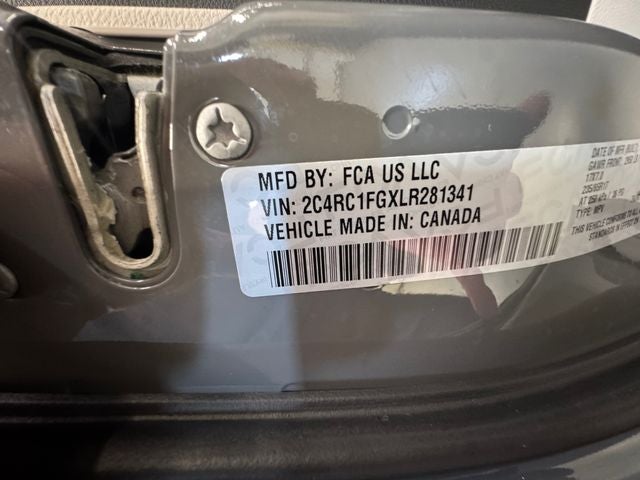2020 Chrysler Pacifica Touring 3.6 Liter V6 7 Passenger 3rd Row Seating