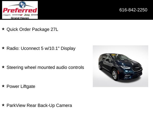 2024 Chrysler Pacifica Touring L 3.6 Liter V6 7 Passenger 3rd Row Seating AWD