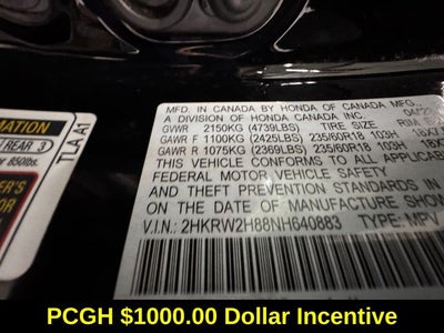 2022 Honda CR-V EX-L 1.5 Liter AWD