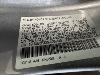 2021 Acura TLX Standard