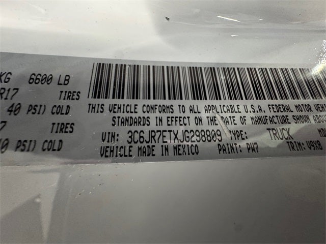 2018 RAM 1500 SLT Regular Cab 4x4 8' Box