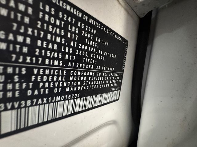 2018 Volkswagen Tiguan 2.0T SE