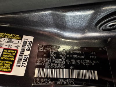 2019 Toyota Sequoia SR5 i-Force 5.7 Liter V8 4WD