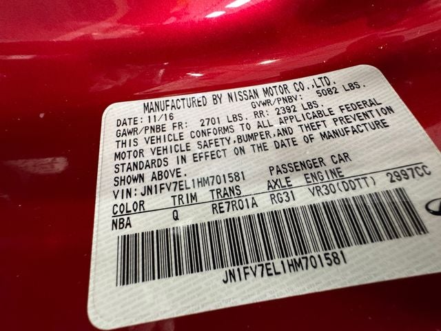 2017 INFINITI Q60 3.0t Red Sport 400