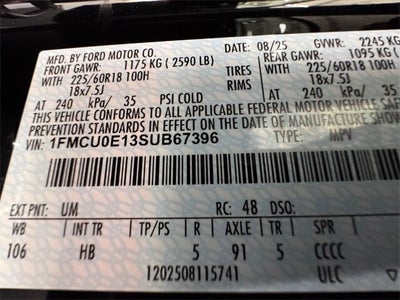 2025 Ford Escape Plug-in Hybrid